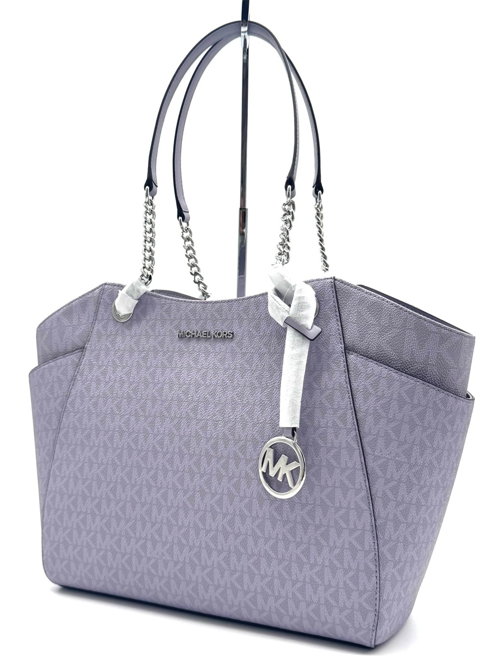 Michael Kors Jet Set Large Signature Logo Shoulder Bag - Lilac